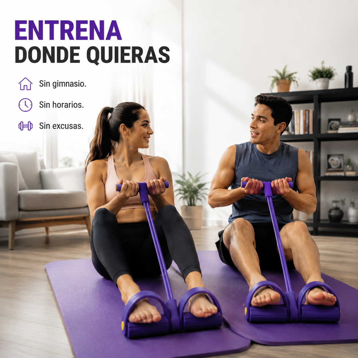 Banda Elástica de Entrenamiento – Resistencia para Ejercicio en Casa
