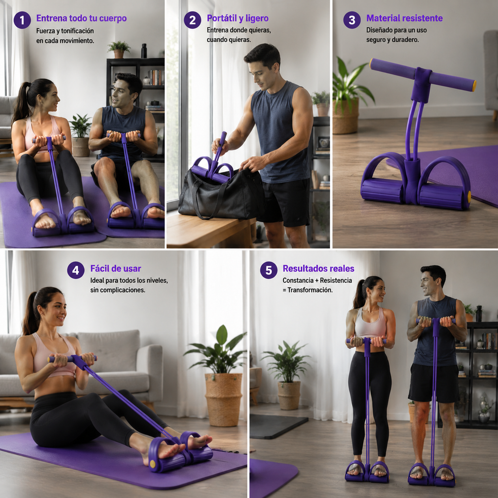 Banda Elástica de Entrenamiento – Resistencia para Ejercicio en Casa