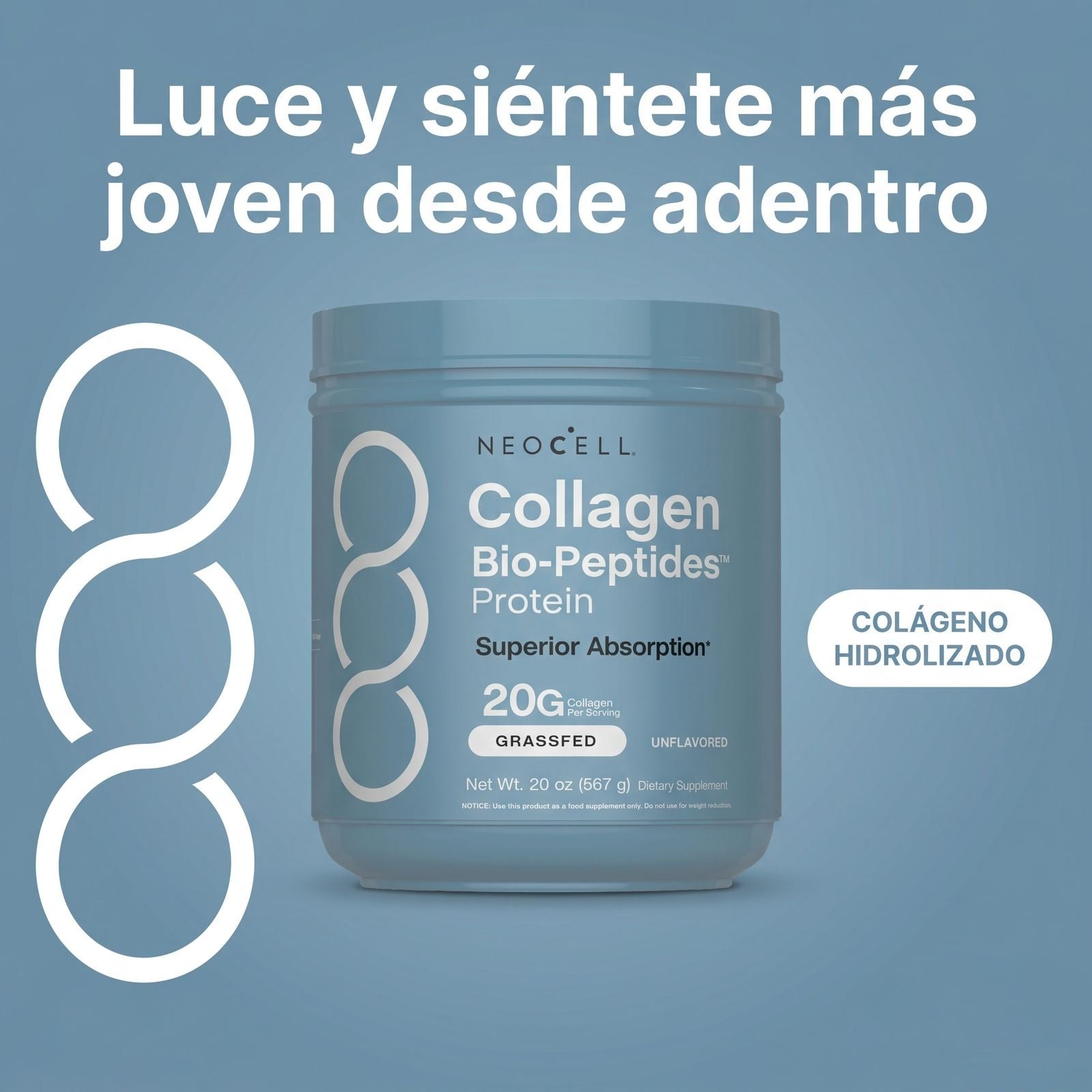 NeoCell Collagen Bio-Peptides – Colágeno Hidrolizado para Piel, Cabello y Articulaciones