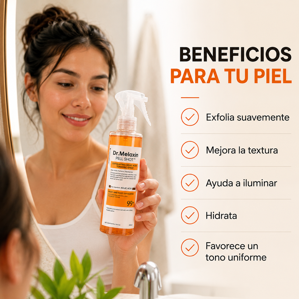 Dr. Melaxin Pell Shot P5 – Spray Exfoliante con Ácido Kójico y Cúrcuma | 200ml