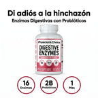 Enzimas Digestivas con Probióticos y Prebióticos – 16 Enzimas | Suministro 1 Mes